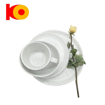 Matte creamy white Special material ceramic stoneware dinner ware 16 piece dinnerware sets